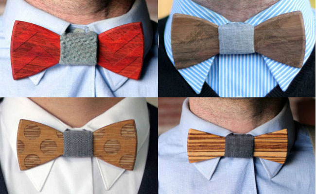 Dupla de empreendedores americanos vende gravatas-borboleta de madeira