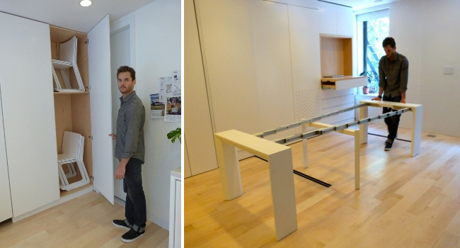 Empreendedor transforma apartamento de 39 m� em lar personaliz�vel de oito c�modos