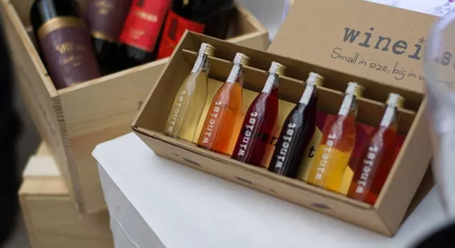 Startup entrega vinho para degustao em pequenas garrafas