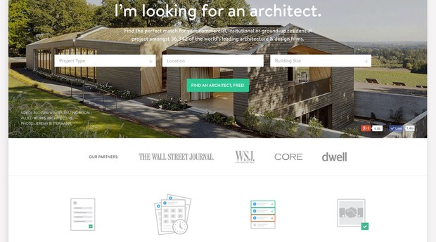 Site quer ajudar clientes a encontrar arquitetos