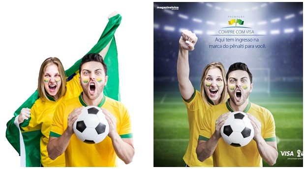 Brasileiro vira astro de campanhas publicitrias vendendo fotos da Copa